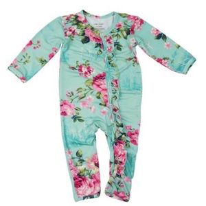 🚨HP🎉 POSH PEANUT AQUAL FLORAL ROMPER